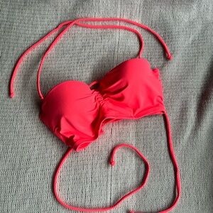 Bikini Top in Vibrant Pink Removable Strap